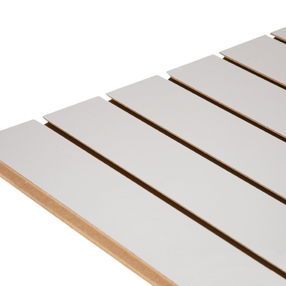 Pack of 40 x Grey Slatwall Panels Half Size - 100mm Centres - 18mm MDF