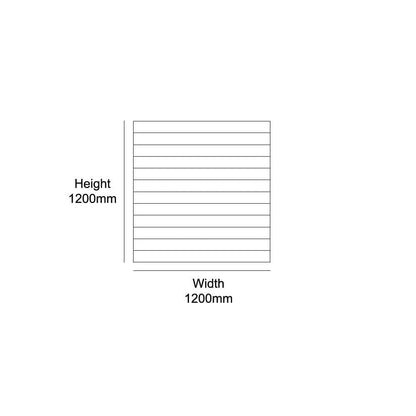 Pack of 40 x Grey Slatwall Panels Half Size - 100mm Centres - 18mm MDF