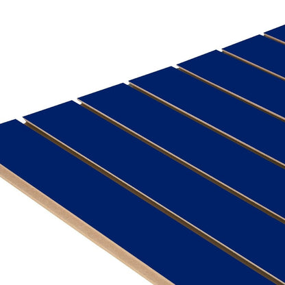 Pack of 40 x Blue Slatwall Panels Half Size - 100mm Centres - 18mm MDF