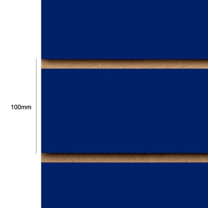 Pack of 40 x Blue Slatwall Panels Half Size - 100mm Centres - 18mm MDF