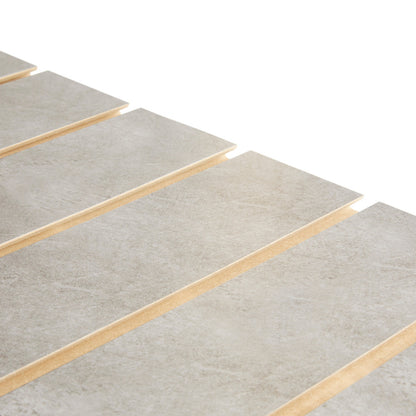 Pack of 40 x Concrete Slatwall Panels Half Size - 100mm Centres - 18mm MDF