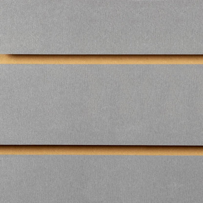Pack of 40 x Silver Slatwall Panels Half Size - 100mm Centres - 18mm MDF