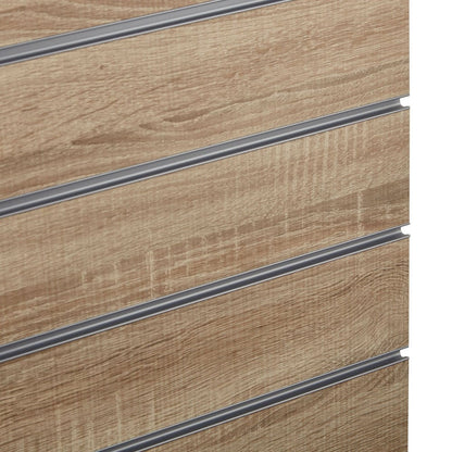 Pack of 40 x Rustic Oak Slatwall Panels Half Size - 100mm Centres - 18mm MDF