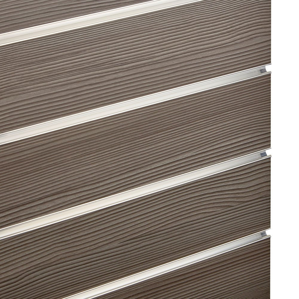 Pack of 40 x Pino Grey Slatwall Panels Half Size - 100mm Centres - 18mm MDF