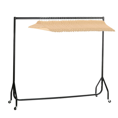 Black 6ft Wide Heavy-Duty Clothes Rail With 40 Hangers Bundle