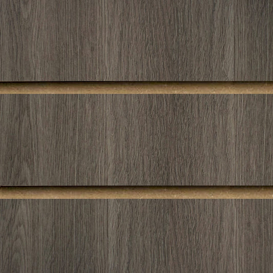 Eternity Oak Slatwall Panel - 100mm Centres - 18mm MDF