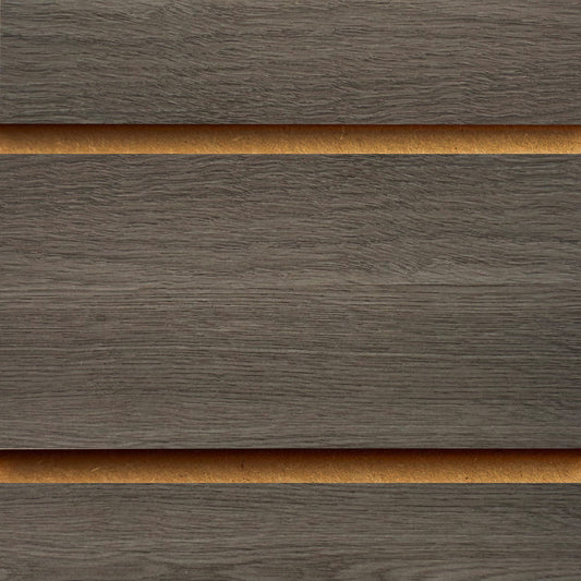 Eternity Oak Slatwall Panel - 100mm Centres - 18mm MDF