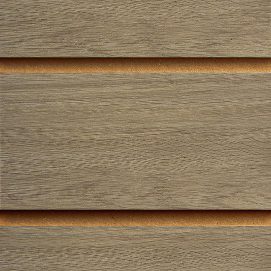 Aurora Oak Slatwall Panel - 100mm Centres - 18mm MDF