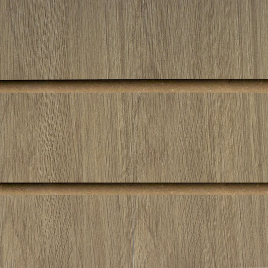Aurora Oak Slatwall Panel - 100mm Centres - 18mm MDF