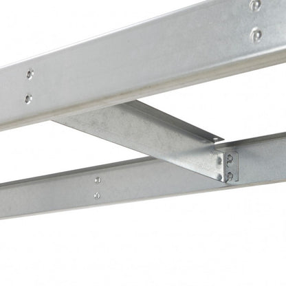 Galvanised Heavy Duty Warehouse Shelving Unit With Steel Shelves - Up to 400Kg UDL Per Shelf - 1980mm High