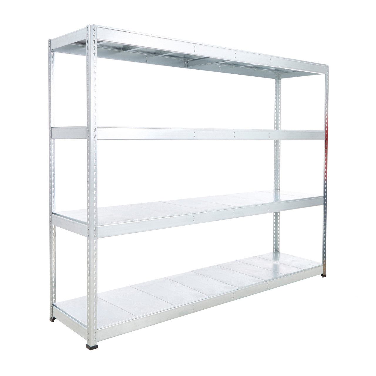Galvanised Heavy Duty Warehouse Shelving Unit With Steel Shelves - Up to 400Kg UDL Per Shelf - 1980mm High