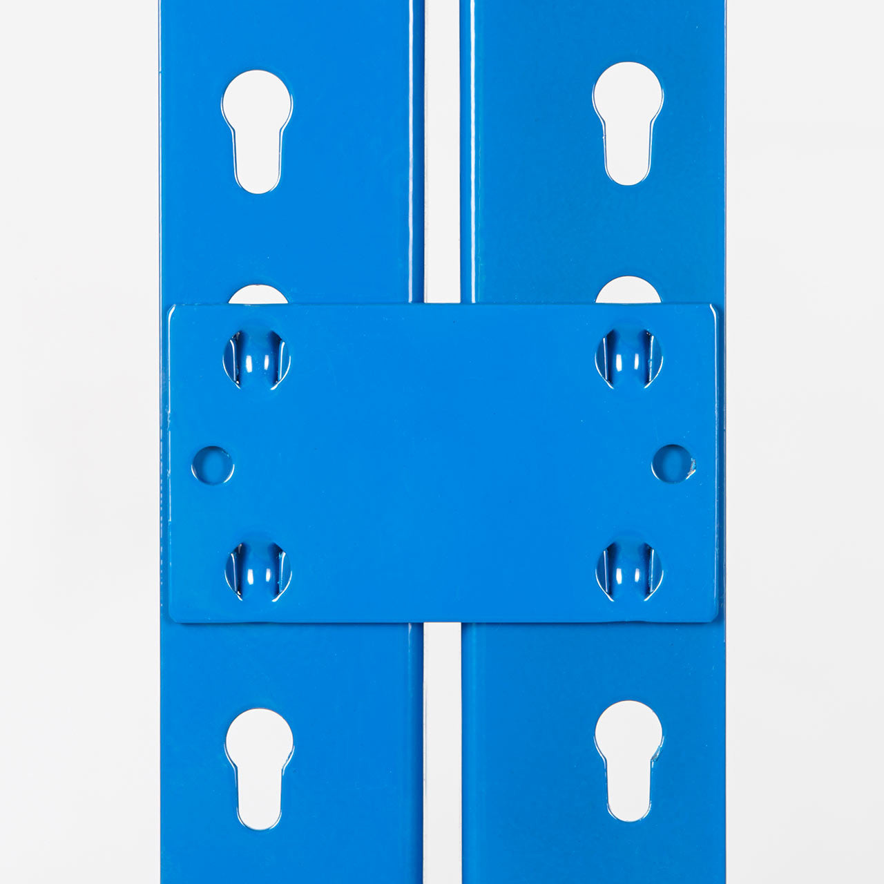 Blue & Galvanised Heavy Duty Warehouse Shelving Unit With Steel Shelves - Up to 330Kg UDL Per Shelf - 2440mm High