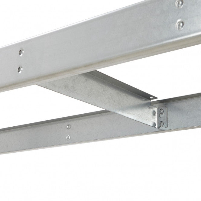 Galvanised Heavy Duty Warehouse Shelving Unit With Steel Shelves - Up to 330Kg UDL Per Shelf - 2440mm High