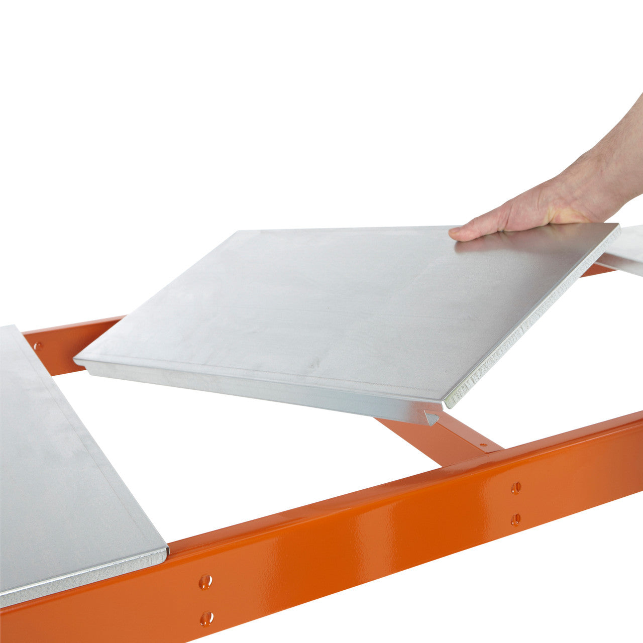Blue & Orange Heavy Duty Warehouse Shelving With Steel Shelves - Up to 800Kg UDL Per Shelf - 1980mm High, 1525mm Wide