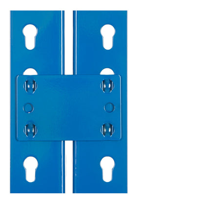 Blue & Grey Heavy Duty Warehouse Shelving With Steel Shelves - Up to 580Kg UDL Per Shelf - 1980mm High, 2135mm Wide