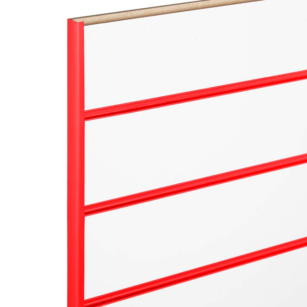 Pair of Red End Cap for Slatwall Panels 1.2m