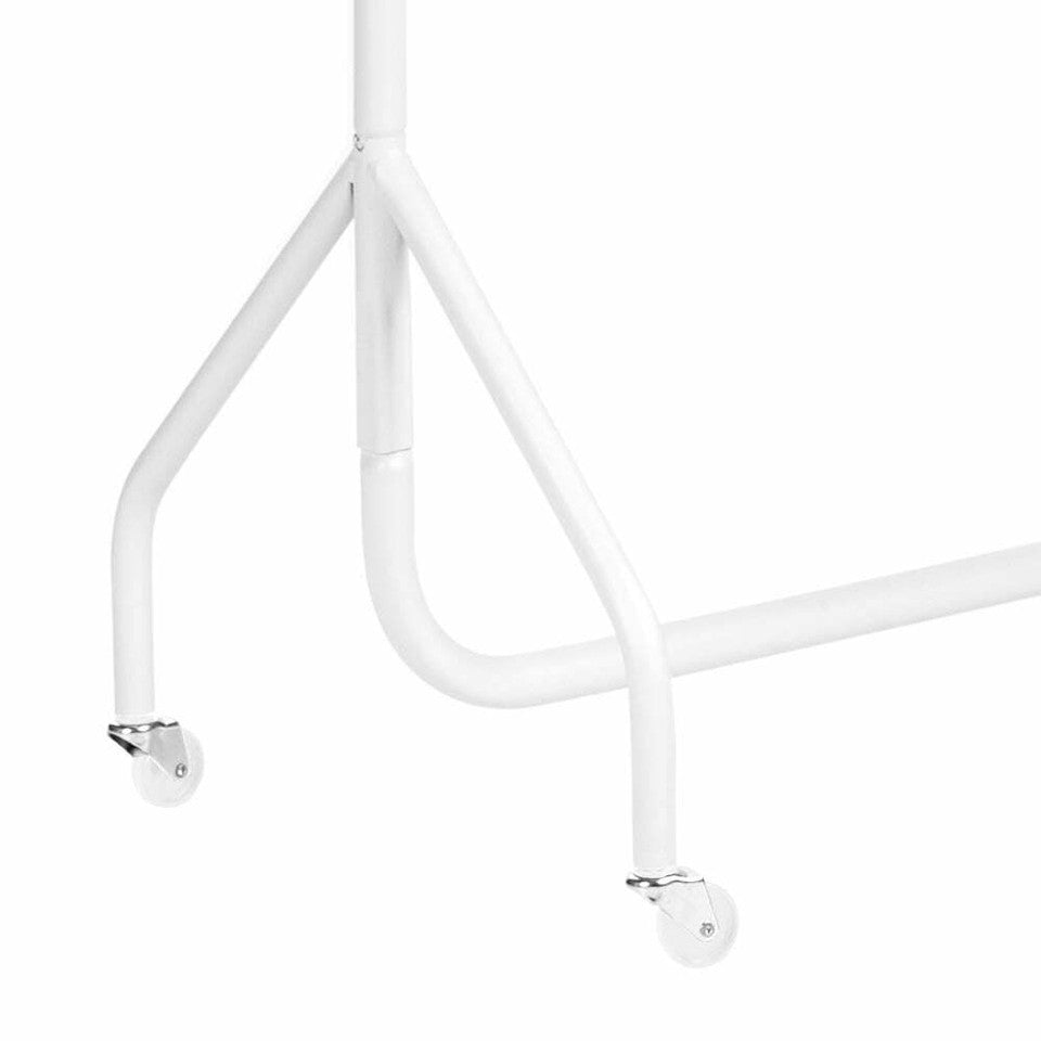 5 x Gloss White Heavy-Duty Clothes Rails