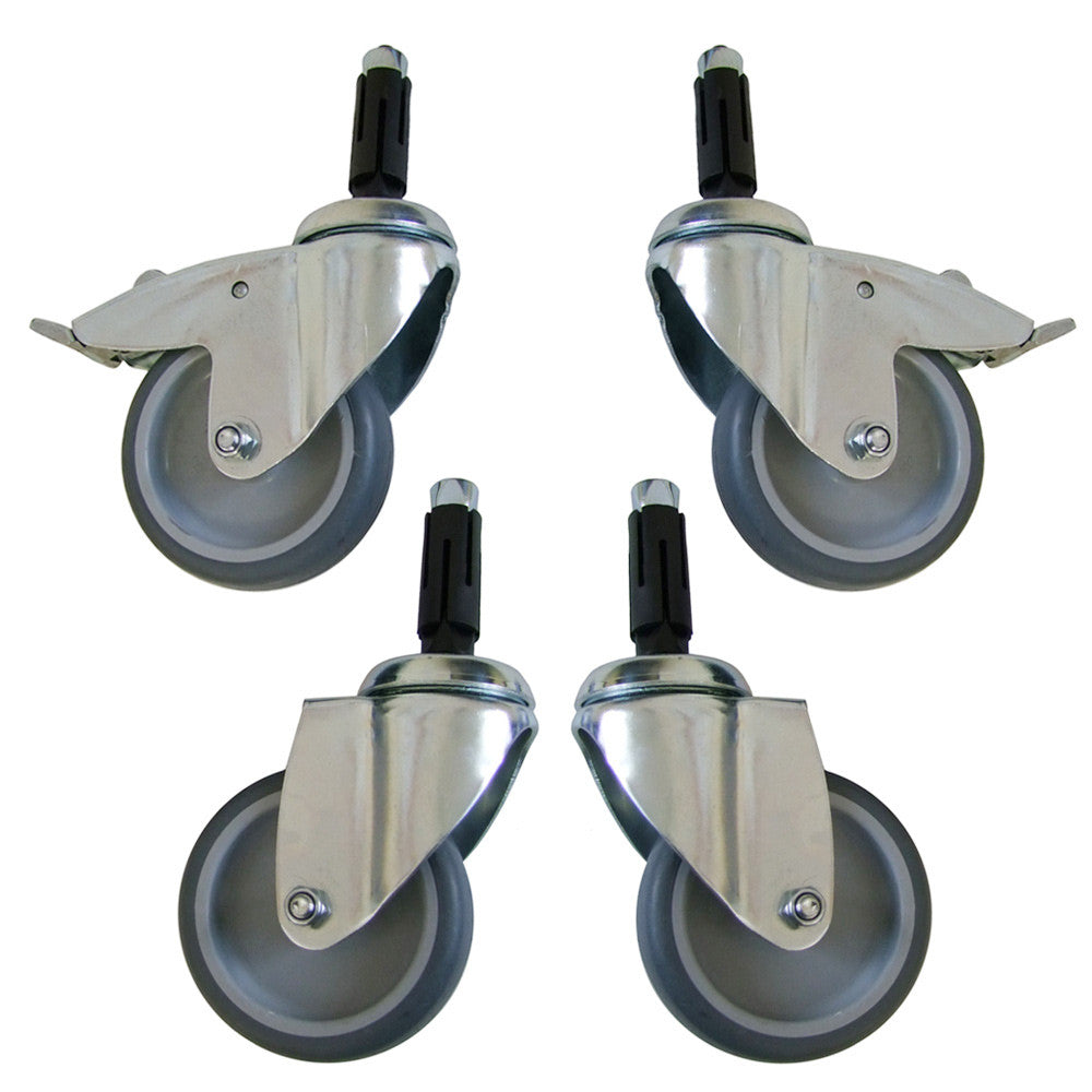 Reinforced 6ft Chrome Heavy-Duty Clothes Rail With 2 Braked and 2 Unbraked Heavy Duty Wheels