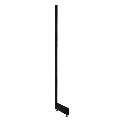 Black End of Run Upright and Leg for Retail Shelving - H1800 x D470mm