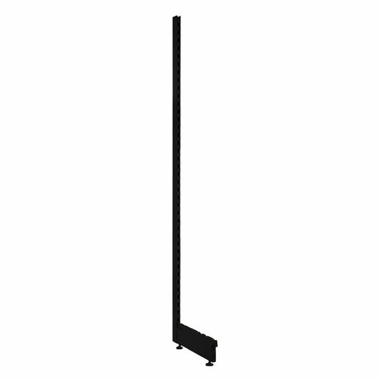 Black End of Run Upright and Leg for Retail Shelving - H1800 x D470mm