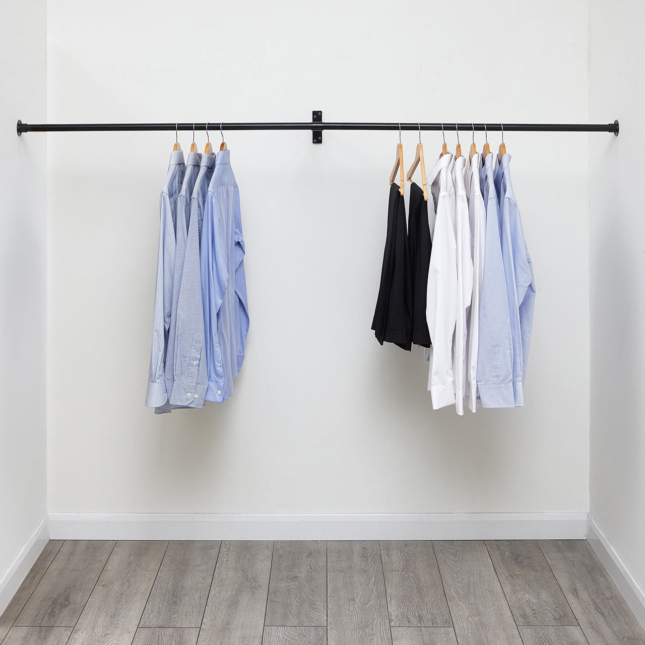Black Support Arm For up to 25mm Diameter tube - Wall fix