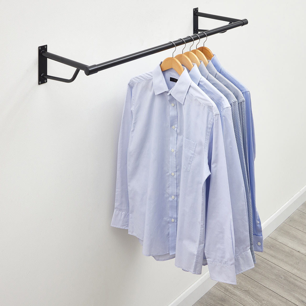 Heavy Duty Black Support Arm For up to 25mm Diameter tube - Wall fix