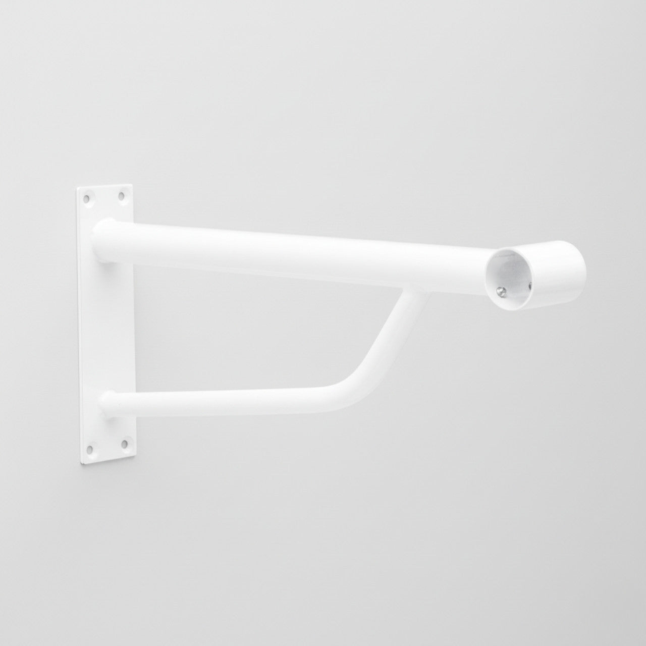 Heavy Duty White Support Arm For up to 25mm Diameter tube - Wall fix