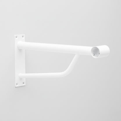 Heavy Duty White Support Arm For up to 25mm Diameter tube - Wall fix