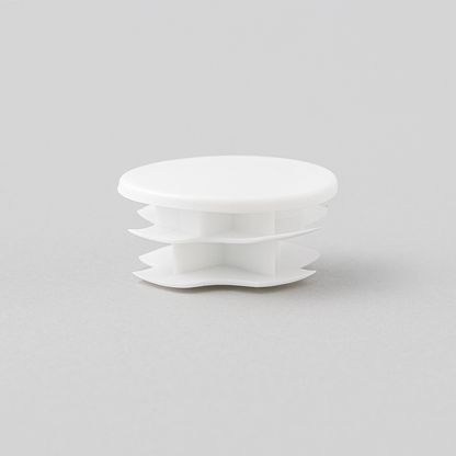 White Plug-in End for 25mm Dia. Tube Rail