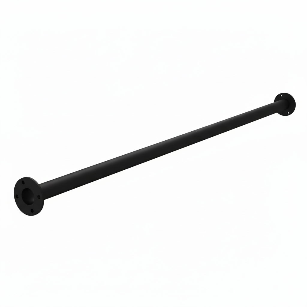1m Alcove Black Tube Hanging Clothes Rail