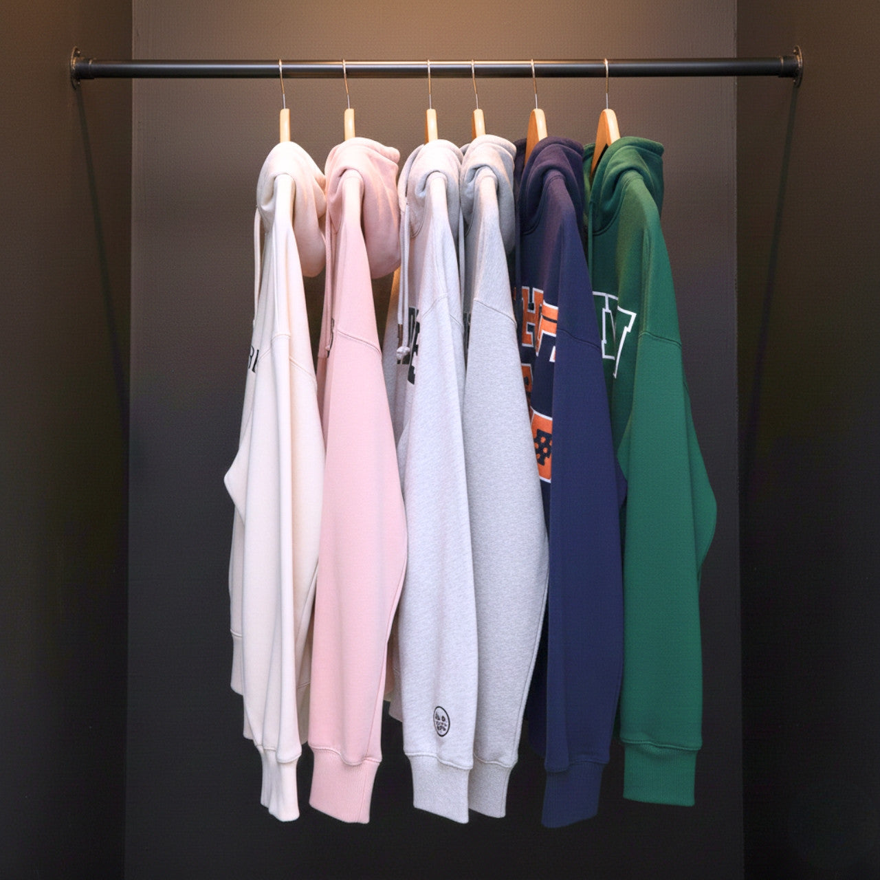 1m Alcove Black Tube Hanging Clothes Rail
