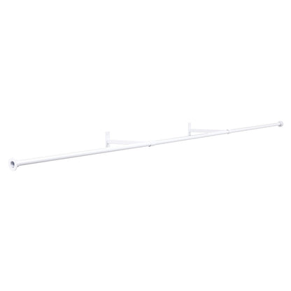 3m Alcove White Hanging Clothes Rail with 2 Wall-fix Arms