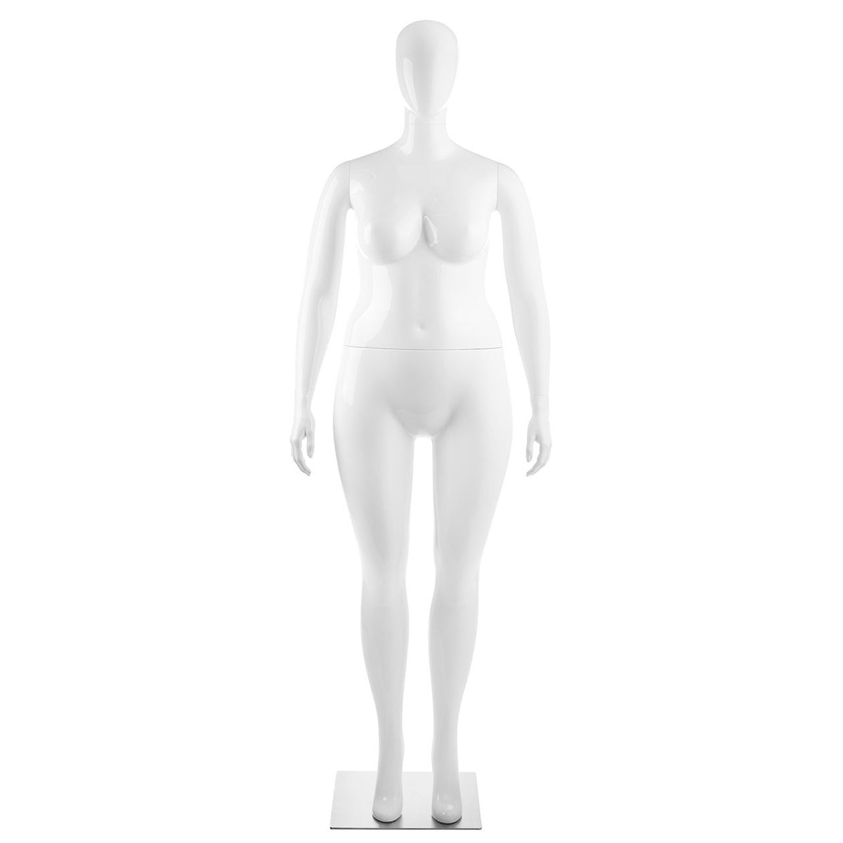Curve Plus Sized Mannequin  - Female - Gloss White