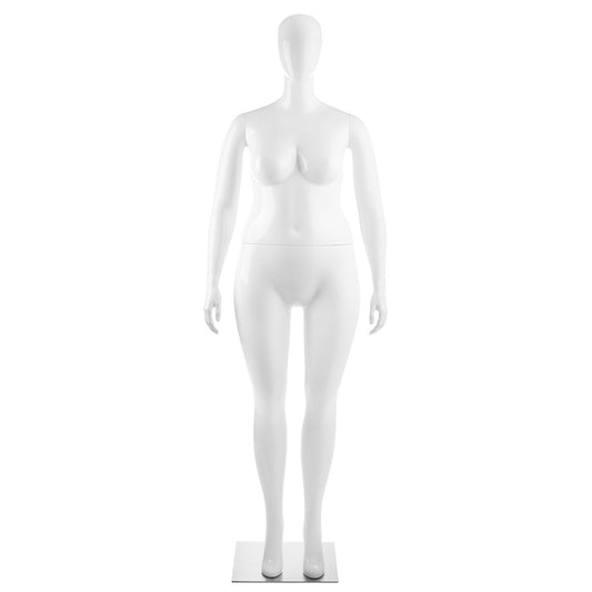 Curve Plus Sized Mannequin  - Female - Gloss White