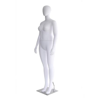 Curve Plus Sized Mannequin  - Female - Gloss White