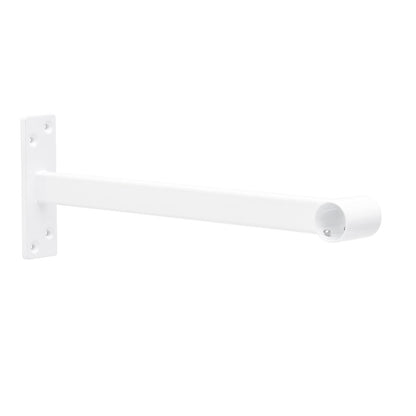 3m Wall-Mounted White Hanging Clothes Rail with 4 Support Arms