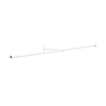 2m Alcove White Hanging Clothes Rail with 1 Support Arm