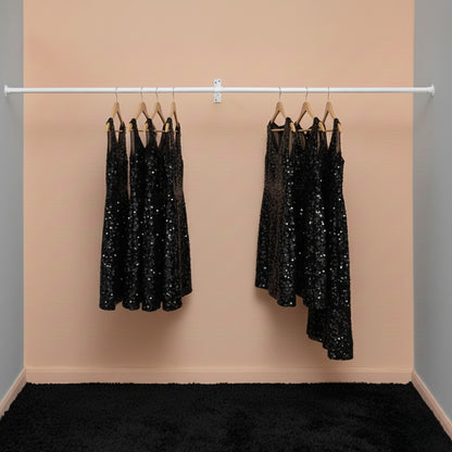 2m Alcove White Hanging Clothes Rail with 1 Support Arm