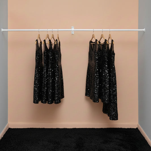 2m Alcove White Hanging Clothes Rail with 1 Support Arm