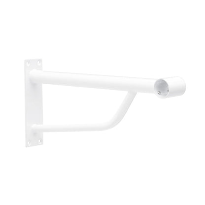 1m Heavy Duty White Wall-Mounted Hanging Clothes Rail with 2 Support Arms
