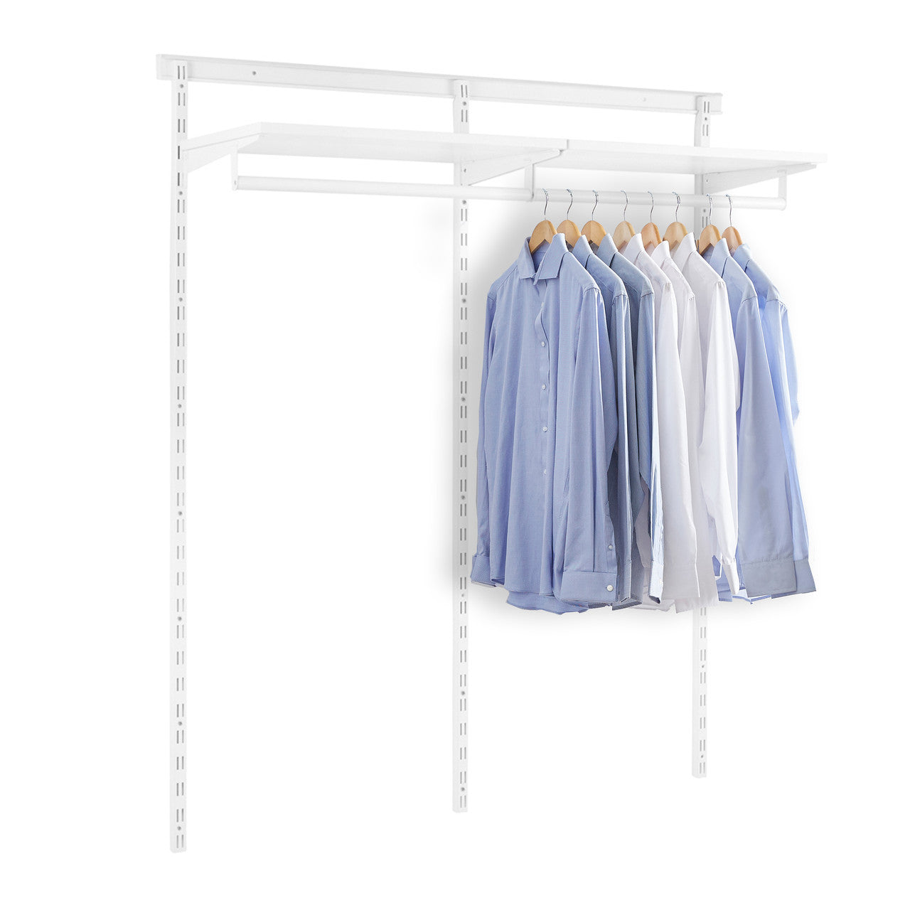 900mm White Clothes Rail for Flexx Wooden Shelves