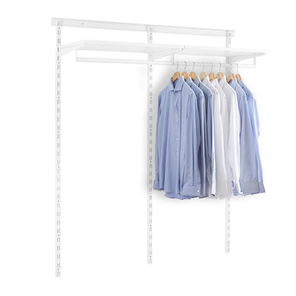 900mm White Clothes Rail for Flexx Wooden Shelves