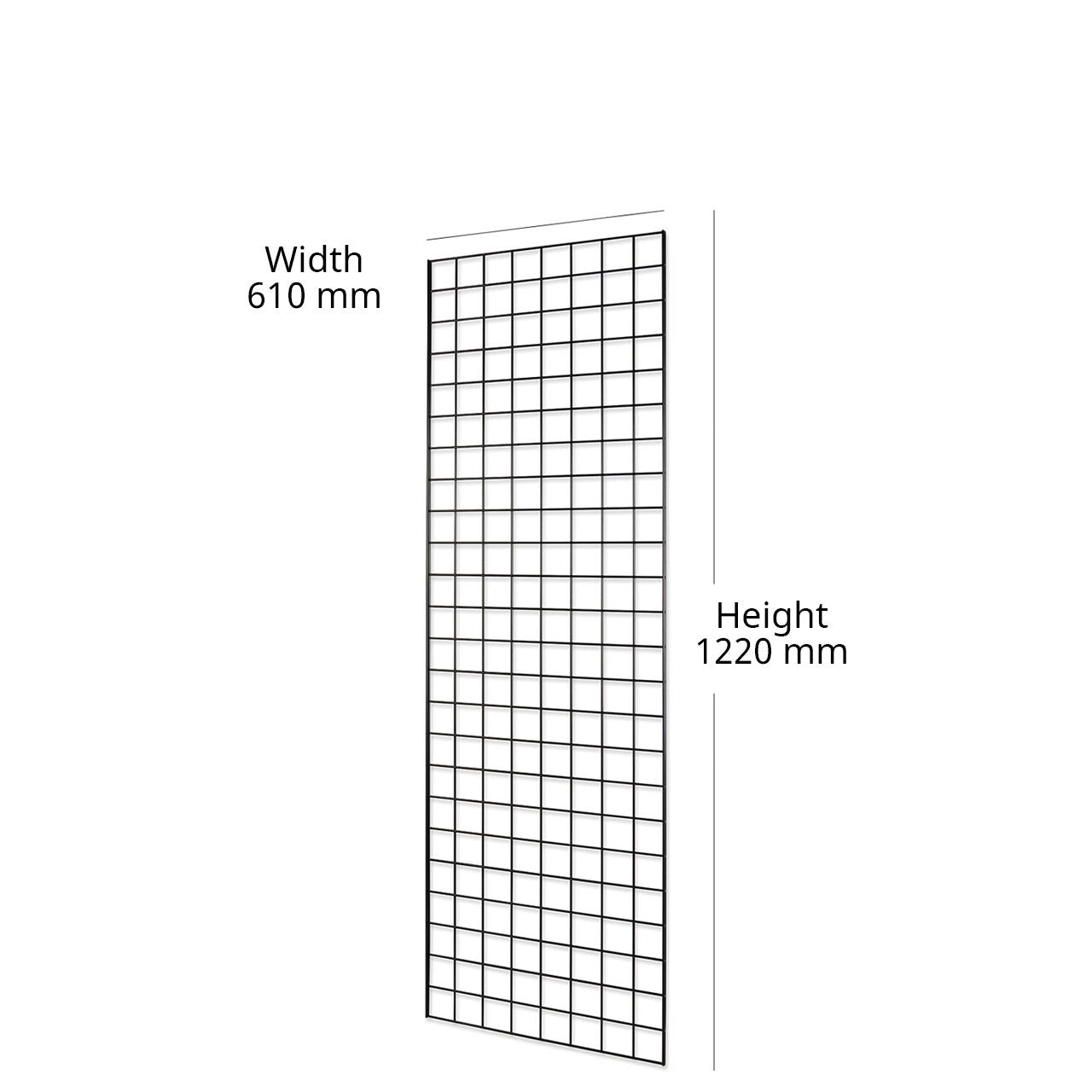 Black 4ft Grid Mesh Panel