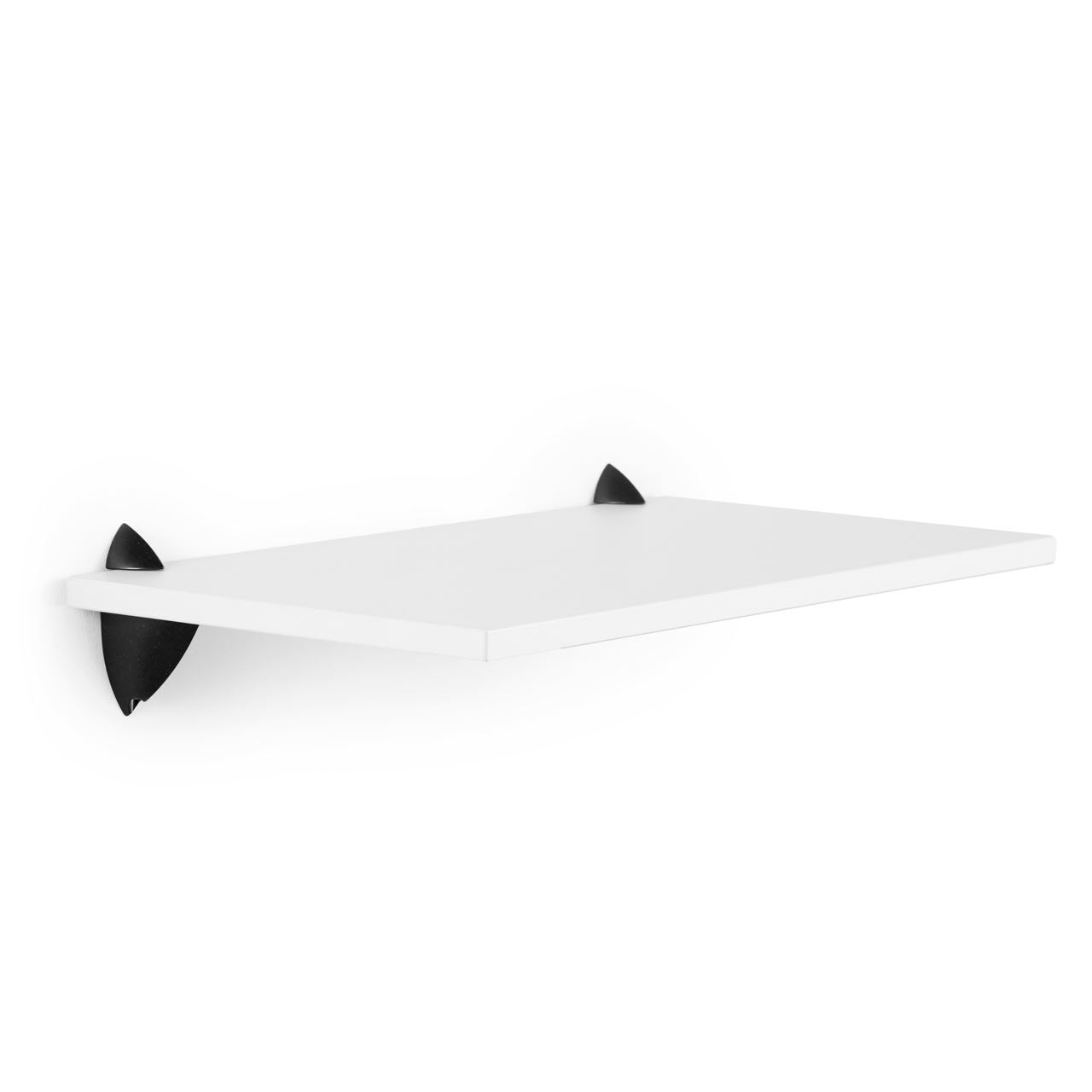 White Wall Shelf With Black Clips