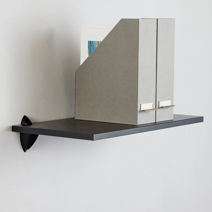 Black Wall Shelf With Black Clips