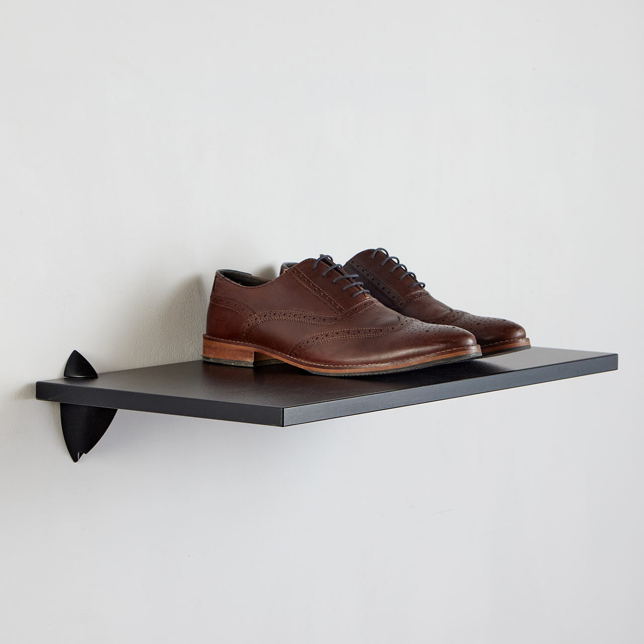 Black Wall Shelf With Black Clips
