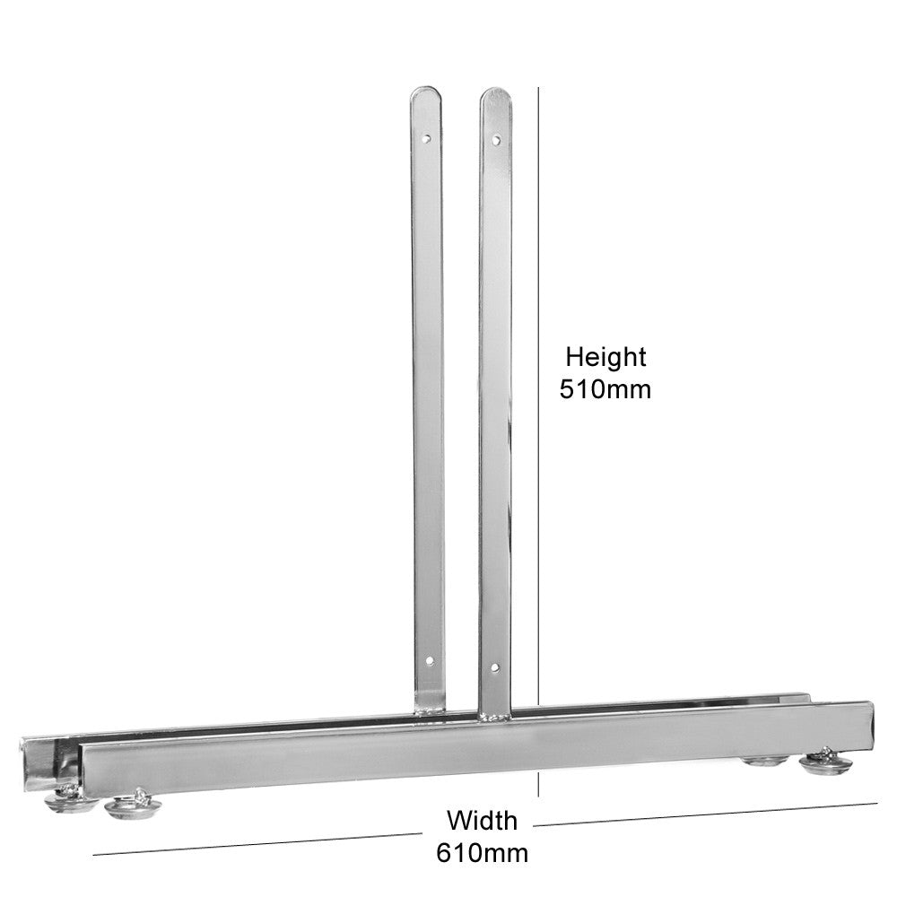 Chrome T-Legs For Grid Mesh Panels - Pair