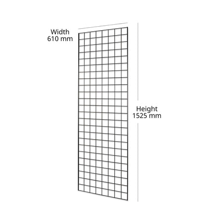 Black 5ft Grid Mesh Panel