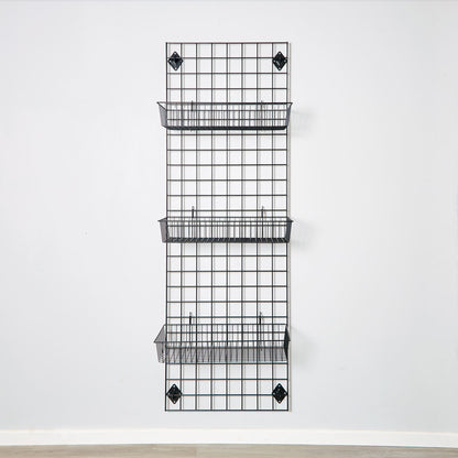 Black Hanging Wire Basket - H100 x W610 x D305mm