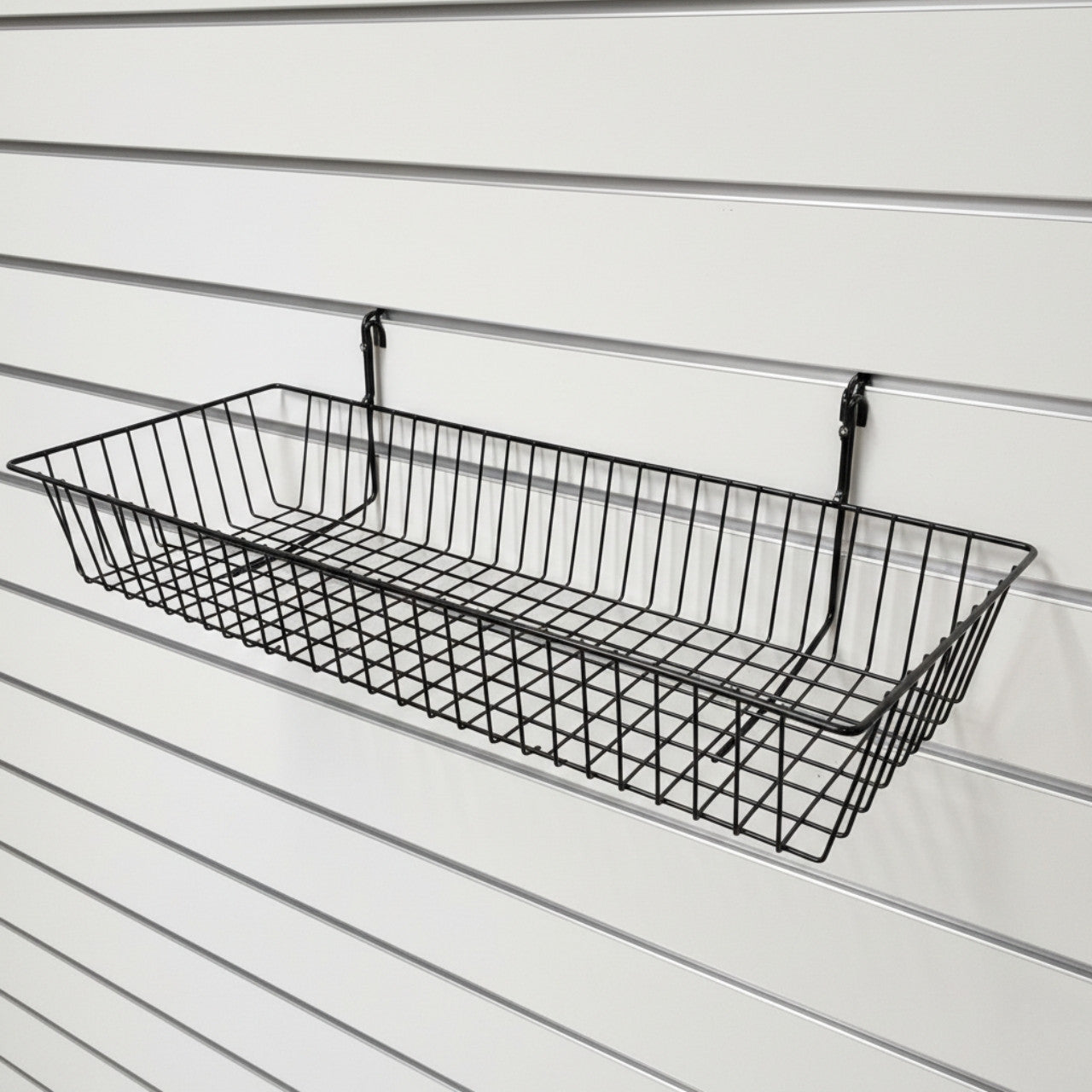 Black Hanging Wire Basket - H100 x W610 x D305mm